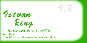 istvan ring business card